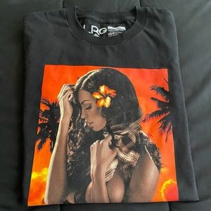 Black LRG Shirt Hawaiian Girl - Large